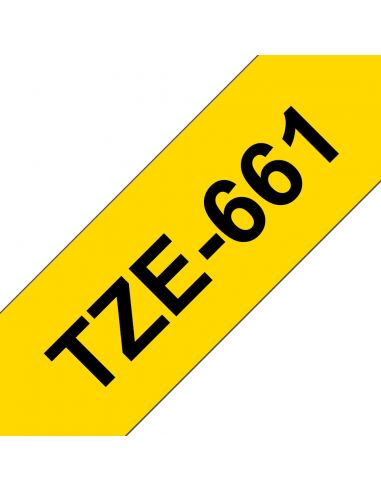 TZE661 Cinta laminada Brother compatible 36 mm x 8 metros