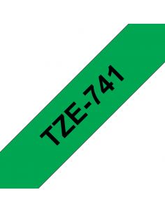 TZE741 Cinta laminada Brother compatible 18 mm x 8 metros