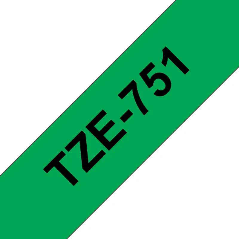 TZE751 Cinta laminada Brother compatible 24 mm x 8 metros