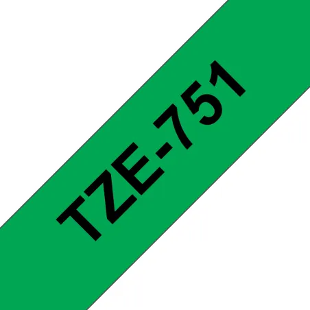 TZE751 Cinta laminada Brother compatible 24 mm x 8 metros