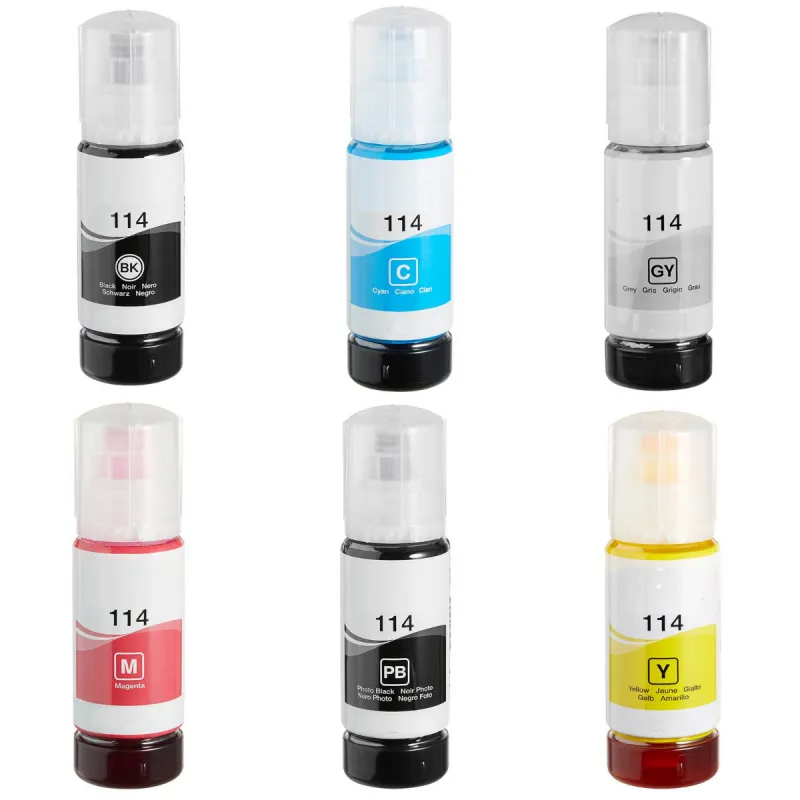 Epson 114 C13T07A140, C13T07B440, C13T07B540, C13T07B340, C13T07B240, C13T07B140 Botella de tinta compatible