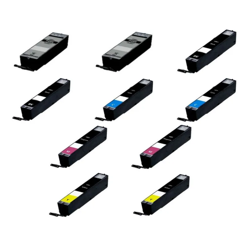 pack 10 cartuchos pgi580xl / cli581xl