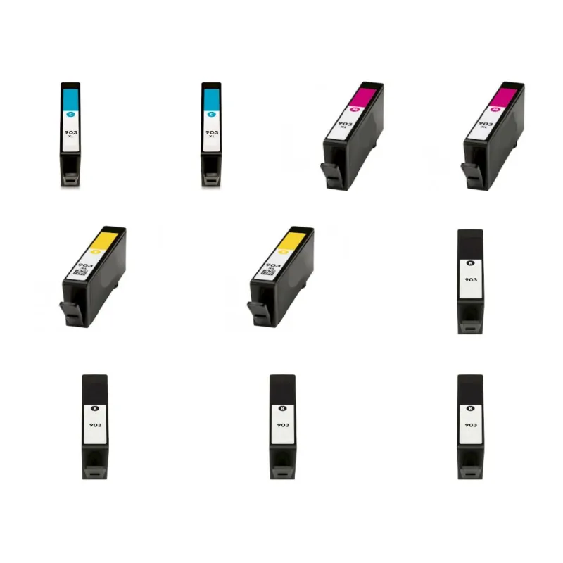 Pack 10 HP 903XL HP903XL cartucho de tinta compatible con el cartucho HP T6M15AE T6M3AE T6M7AE T6M11AE