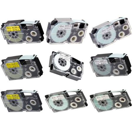 Casio cinta rotuladora XR9 XR12 XR18 compatible