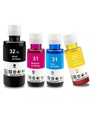HP32 XL y HP31 Botellas de tinta compatibles