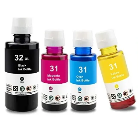 HP32 XL y HP31 Botellas de tinta compatibles