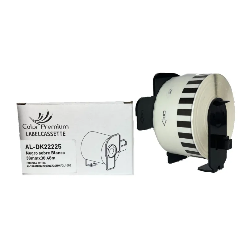 Cinta continua de papel térmico DK22225 compatible con Brother