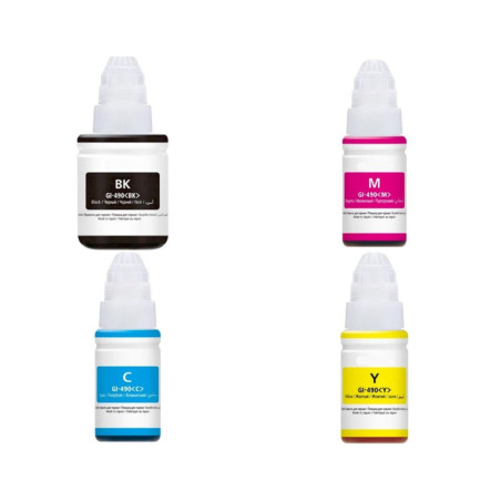 Canon GI490 botella de tinta compatible 0663C001, 0664C001, 0665C001, 0666C001
