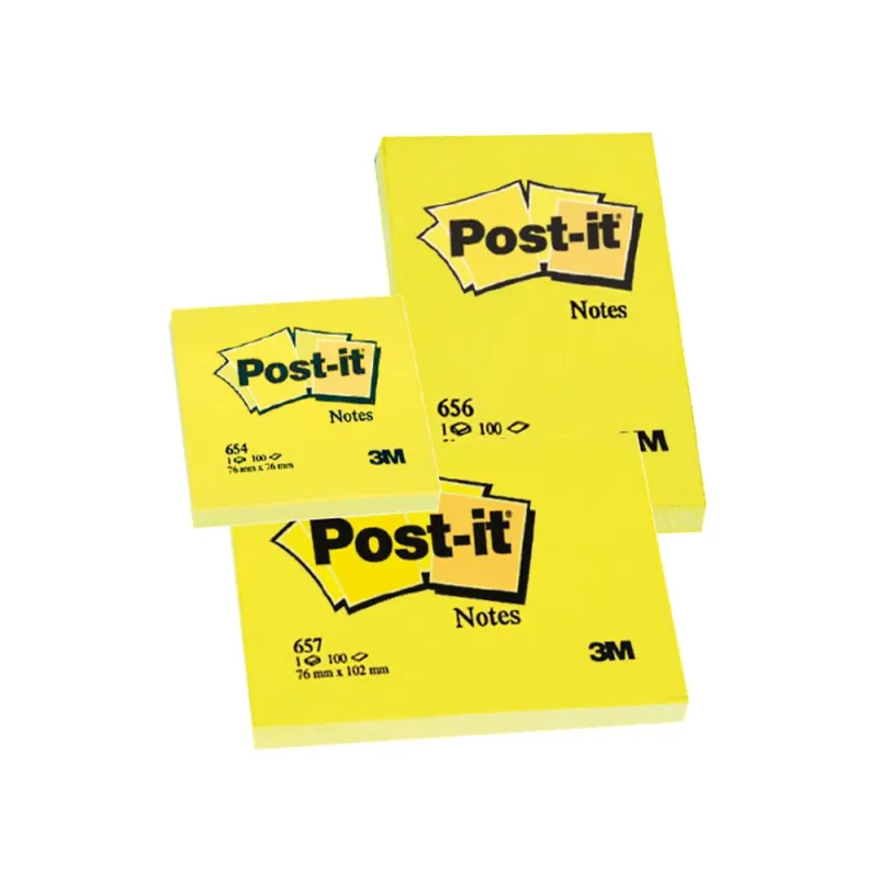 Bloc de notas adhesivas quita y pon post-it 76x76 mm con 100hojas