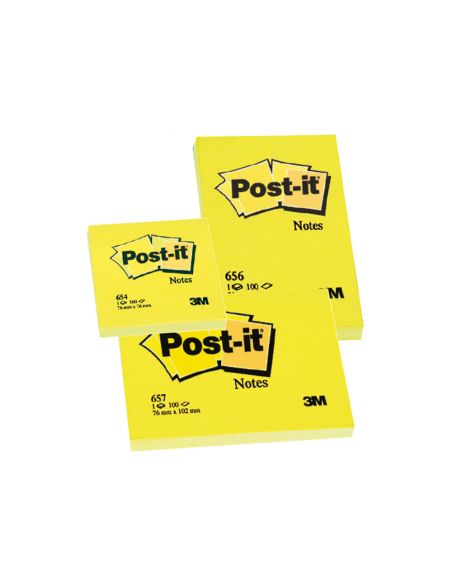 Bloc de notas adhesivas quita y pon post-it 76x76 mm con 100hojas