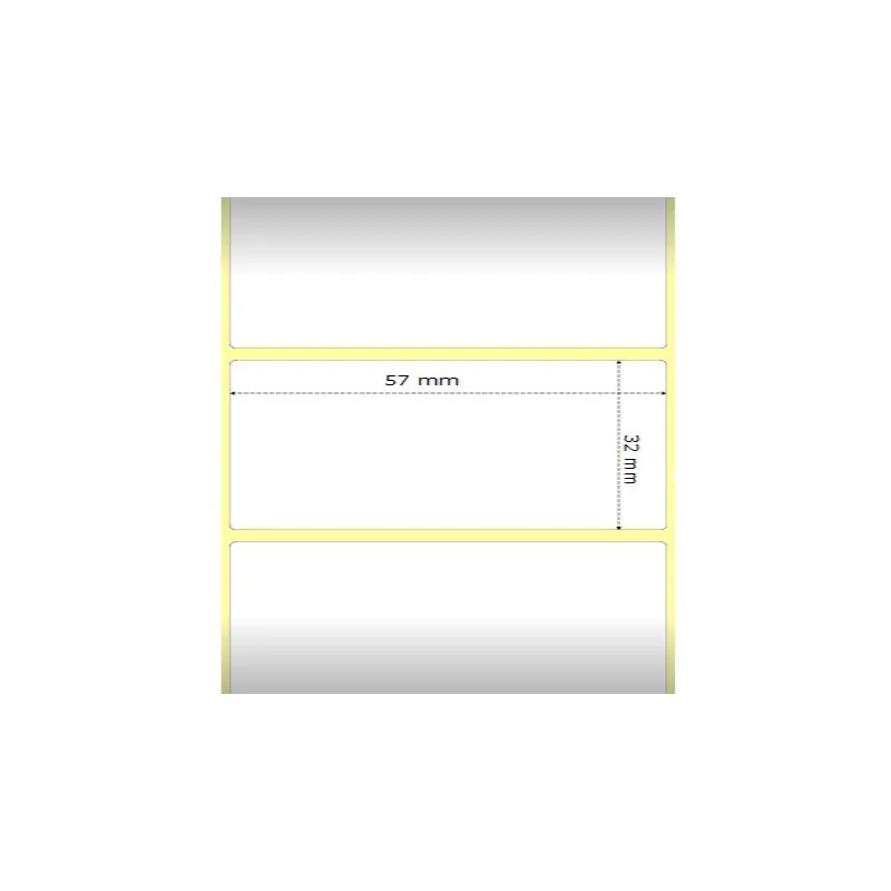 Zebra 800262-125 etiquetas térmicas 57x32mm compatibles Et/Rotolo Z2000D pack12