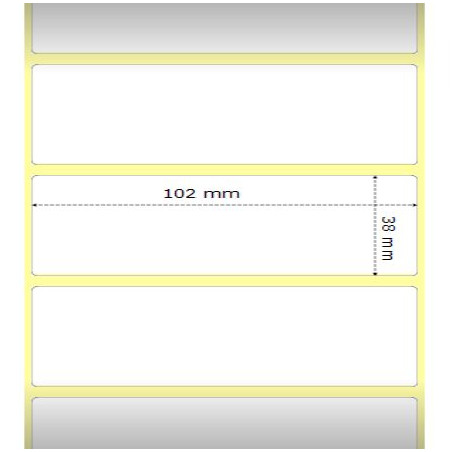 Zebra 880191-038D etiquetas térmicas 102x38mm compatibles Et/Rotolo Z1000D pack12
