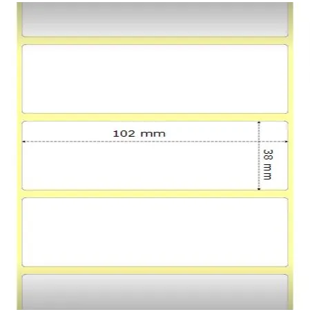 Zebra 880191-038D etiquetas térmicas 102x38mm compatibles Et/Rotolo Z1000D pack12