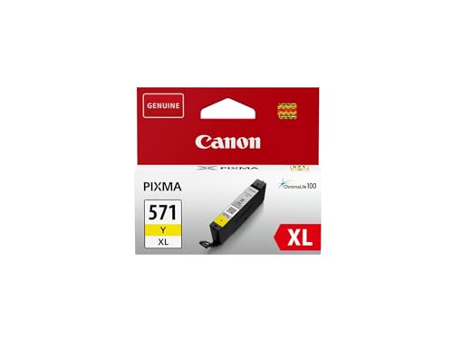 Canon CLI-571XL Y, Cartucho de Tinta Original Amarillo,...