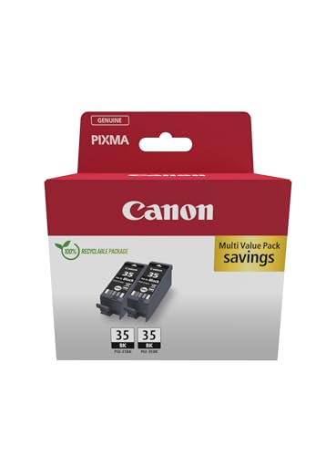 Canon PGI-35 BK, Cartucho de Tinta Original, Multipack, 2...