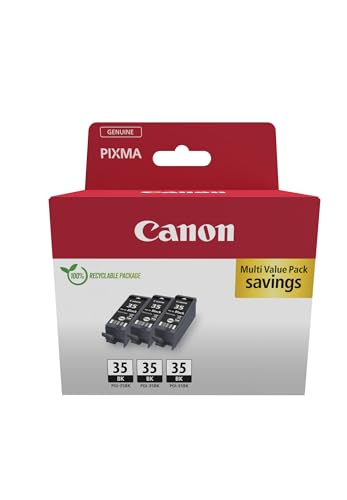 Canon PGI-35 BK, Cartucho de Tinta Original, Multipack, 3...