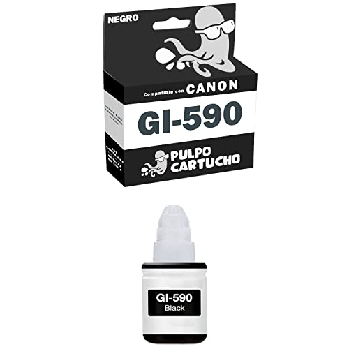 Pulpo Cartucho - Botella de Tinta GI-590 Negro Compatible...
