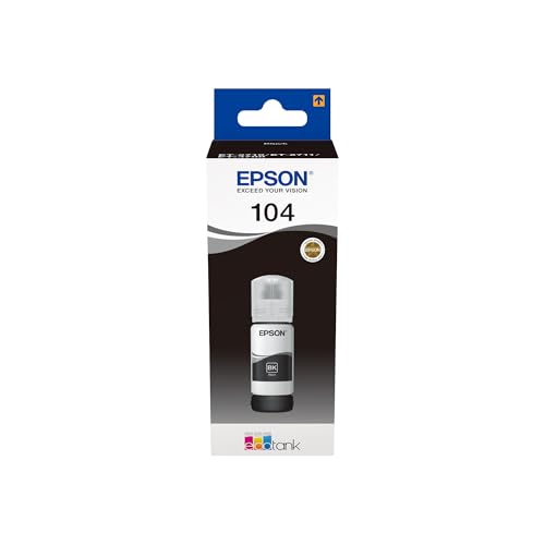 Epson C13T00P140 Tinta 104 negro, 4500 Lados EcoTank, 65 ml