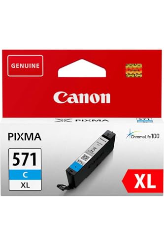 Canon CLI-571XL C, Cartucho de Tinta Original Cian, Cartucho...