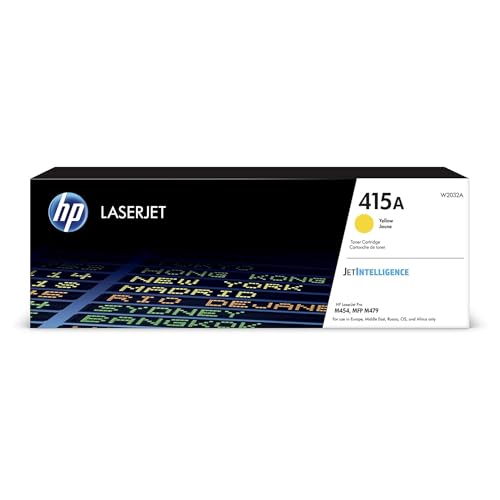 HP 415A W2032A, Amarillo, Cartucho Tóner Original, de 2.100...