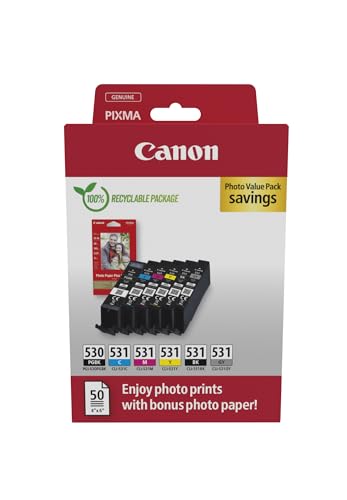 Canon PGI-530/CLI-531 PGBK/C/M/Y/BK/GY Photo Value Pack