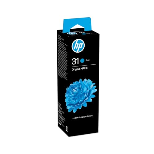HP 31 1VU26AE, Cian, Botella de Tinta Original, compatible...