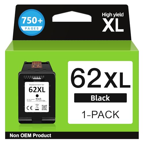 Tinta 62XL Negro Alta Capacidad - 750+ Páginas, Reemplazo...