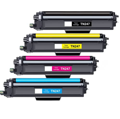 Pack de 4 TN-243CMYK TN247 compatible con Brother TN247...