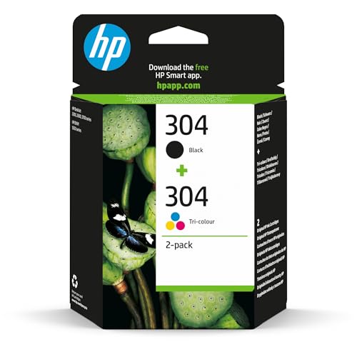 HP 304 3JB05AE - Pack de 2 Cartuchos de Tinta Originales...