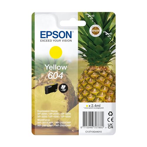 Epson Tinta Original Cartucho Amarillo 604 Tamaño Estándar