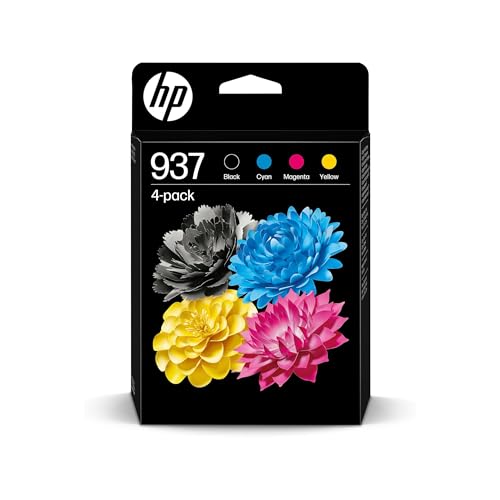 HP 937 6C400NE, Pack de 4, Cartuchos de Tinta Originales...