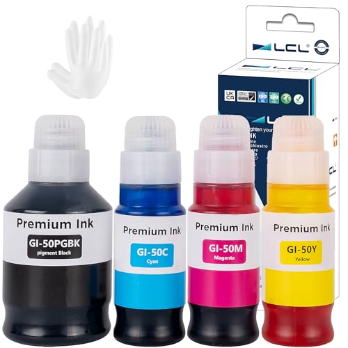 LCL Botella de Tinta Compatible GI-50 GI-50PGBK GI-50BK...