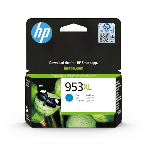 HP 953XL F6U16AE, Cian, Cartucho de Tinta de Alta Capacidad...