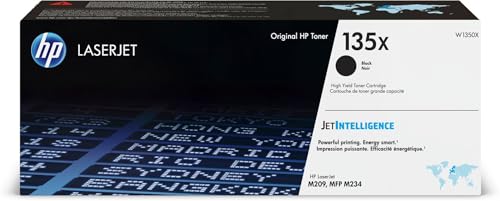 HP 135X W1350X, Negro, Cartucho Tóner de Alta Capacidad...