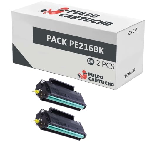 Pulpo Cartucho - Pack de 2 Toner Genérico PE216 Negro...
