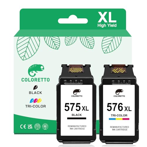 COLORETTO 575XL 576XL Cartucho de Tinta Remanufacturado...