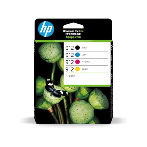 HP 912 6ZC74AE, Negro, Cian, Magenta y Amarillo, Cartuchos...
