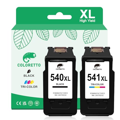 COLORETTO Cartuchos de Tinta PG-540XL CL-541XL Cartuchos de...