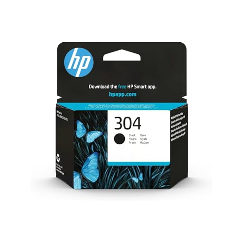 HP 304 N9K06AE, Negro, Cartucho de Tinta Original,...