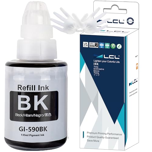 LCL Compatible Botella de Tinta GI-490 GI-590 GI-590BK...