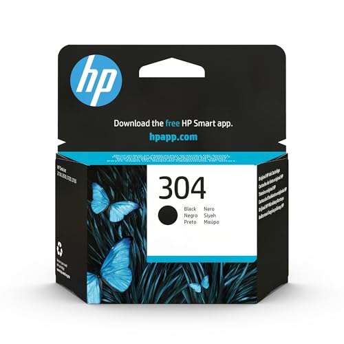 HP 304 N9K06AE, Negro, Cartucho de Tinta Original,...