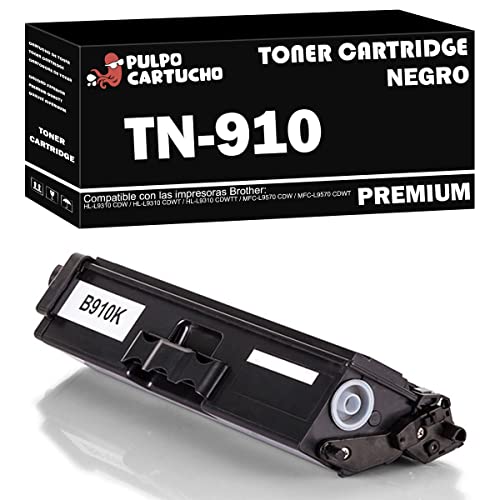 Pulpo Cartucho - Toner TN910 Negro Compatible con Brother...