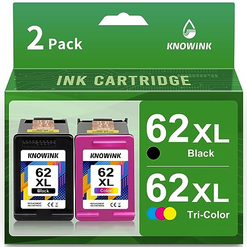 KNOWINK 62 XL Cartuchos de Tinta 62 XL Negro y Color...