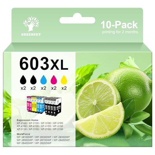 GREENSKY Tinta 603XL Compatible para Epson 603 603XL...