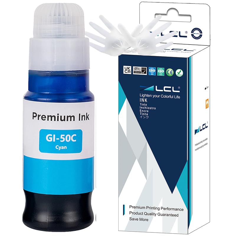 LCL Botella de Tinta Compatible GI-50 GI-50C 3403C001...