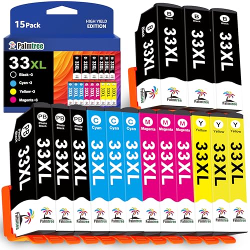 Palmtree Compatible para Epson 33XL 33 XL Cartucho de Tinta...