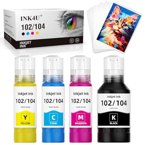 104 Tinta + Papel fotográfico 10x15 Compatible con Epson...