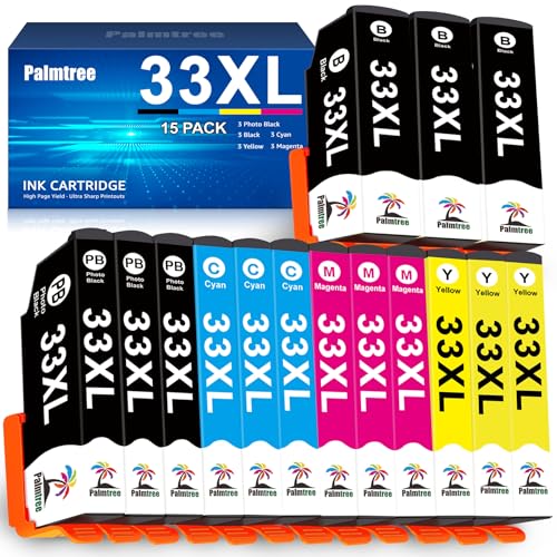 Palmtree Compatible para Epson 33XL 33 XL Cartucho de Tinta...