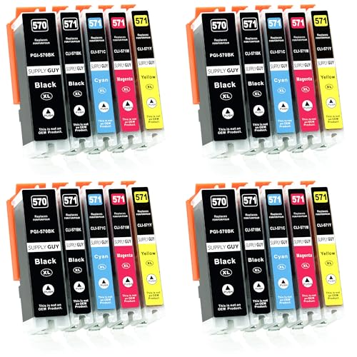 Supply Guy 20 Cartuchos de Tinta con viruta Compatible con...
