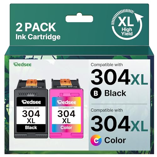 Redsee 304XL Cartuchos de Tinta Remanufacturado para HP 304...